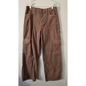 SO Pant Corduroy High Rise Cargo Wide Leg NWT Juniors Large Pink Mauve